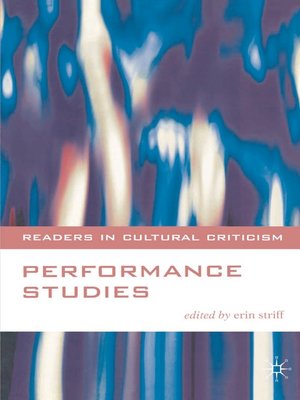 cover image of Performance Studies